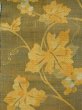 Photo3: L0323R Vintage Japanese Kimono Smoky  Yellow FUKURO NAGOYA Obi Leaf Silk. (3)