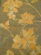 Photo4: L0323R Vintage Japanese Kimono Smoky  Yellow FUKURO NAGOYA Obi Leaf Silk. (4)