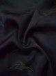 Photo12: L0324A Used Japanese women  Black HAORI short jacket / Silk. Abstract pattern   (Grade B) (12)