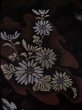 Photo8: L0324B Used Japanese women  Black HAORI short jacket / Silk. Chrysanthemum,   (Grade C) (8)
