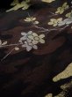 Photo14: L0324B Used Japanese women  Black HAORI short jacket / Silk. Chrysanthemum,   (Grade C) (14)