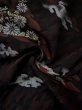 Photo15: L0324B Used Japanese women  Black HAORI short jacket / Silk. Chrysanthemum,   (Grade C) (15)