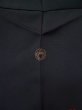Photo3: L0324D Used Japanese women  Black HAORI short jacket / Silk. UME plum bloom,   (Grade A) (3)