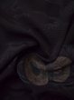 Photo16: L0324H Used Japanese women  Black HAORI short jacket / Silk. TSUDUMI hand drum, Base woven: Arabesque vine, wave, Lozenges  (Grade B) (16)