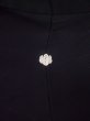 Photo3: L0324L Used Japanese women  Black HAORI short jacket / Silk. UME plum bloom,   (Grade B) (3)