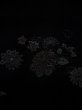 Photo9: L0324M Used Japanese women  Black HAORI short jacket / Silk. Chrysanthemum, motif: festival car  (Grade B) (9)