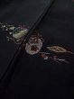 Photo9: L0324O Used Japanese women  Black HAORI short jacket / Silk. SAKURA cherry blossom, motif: tea set  (Grade B) (9)