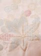 Photo7: L0324R Used Japanese women Smoky Creamy Kahki HAORI short jacket / Silk. Chrysanthemum,   (Grade D) (7)