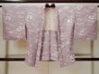 Photo1: L0330B Used Japanese women Light Purplish Pink HAORI short jacket / Synthetic. House,   (Grade A) (1)