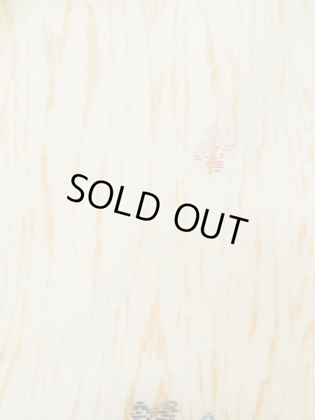 Photo7: L0330D Used Japanese women   Ivory HAORI short jacket / Synthetic. Flower,   (Grade C) (7)