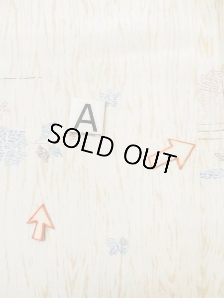 Photo15: L0330D Used Japanese women   Ivory HAORI short jacket / Synthetic. Flower,   (Grade C) (15)