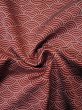 Photo8: L0330Q Used Japanese women   Red HAORI short jacket / Silk. Wave,   (Grade B) (8)