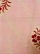 Photo7: L0331B Used Japanese women pink JUBAN undergarment / Silk. Flower,   (Grade C) (7)