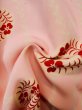 Photo11: L0331B Used Japanese women pink JUBAN undergarment / Silk. Flower,   (Grade C) (11)