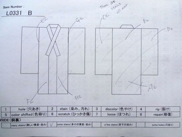 Photo13: L0331B Used Japanese women pink JUBAN undergarment / Silk. Flower,   (Grade C) (13)