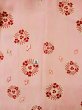 Photo14: L0331B Used Japanese women pink JUBAN undergarment / Silk. Flower,   (Grade C) (14)