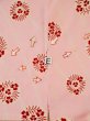 Photo18: L0331B Used Japanese women pink JUBAN undergarment / Silk. Flower,   (Grade C) (18)
