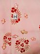 Photo21: L0331B Used Japanese women pink JUBAN undergarment / Silk. Flower,   (Grade C) (21)