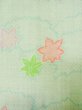 Photo5: L0331F Used Japanese women Light green JUBAN undergarment / Mousseline. MOMIJI maple leaf,   (Grade D) (5)