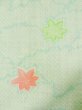 Photo6: L0331F Used Japanese women Light green JUBAN undergarment / Mousseline. MOMIJI maple leaf,   (Grade D) (6)