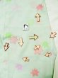 Photo18: L0331F Used Japanese women Light green JUBAN undergarment / Mousseline. MOMIJI maple leaf,   (Grade D) (18)