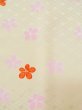 Photo6: L0331K Used Japanese women  Cream JUBAN undergarment / Synthetic. Flower   (Grade C) (6)