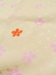 Photo11: L0331K Used Japanese women  Cream JUBAN undergarment / Synthetic. Flower   (Grade C) (11)