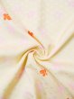 Photo13: L0331K Used Japanese women  Cream JUBAN undergarment / Synthetic. Flower   (Grade C) (13)