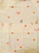 Photo17: L0331K Used Japanese women  Cream JUBAN undergarment / Synthetic. Flower   (Grade C) (17)