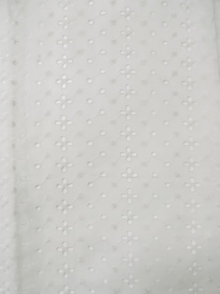 Photo4: L0406C Used Japanese women  Off White JUBAN undergarment / Linen. Abstract pattern   (Grade C) (4)