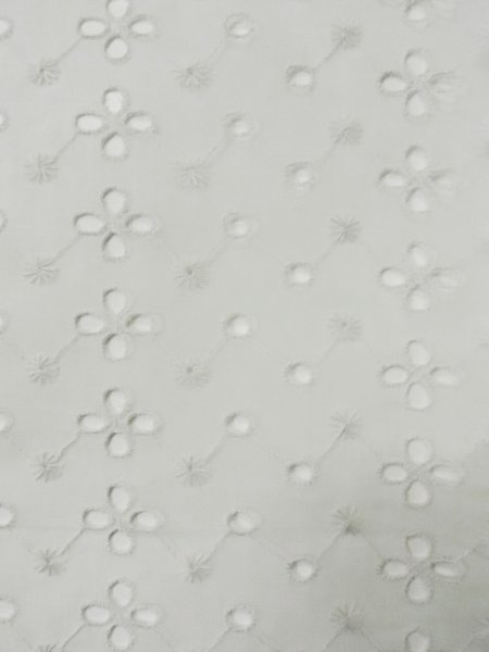 Photo5: L0406C Used Japanese women  Off White JUBAN undergarment / Linen. Abstract pattern   (Grade C) (5)