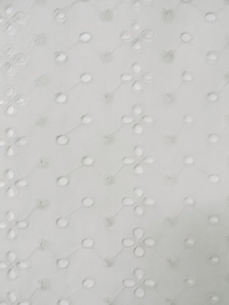 Photo7: L0406C Used Japanese women  Off White JUBAN undergarment / Linen. Abstract pattern   (Grade C) (7)