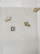 Photo16: L0406C Used Japanese women  Off White JUBAN undergarment / Linen. Abstract pattern   (Grade C) (16)