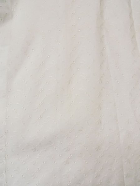 Photo4: L0406E Used Japanese women  Off White JUBAN undergarment / Linen. Abstract pattern   (Grade C) (4)