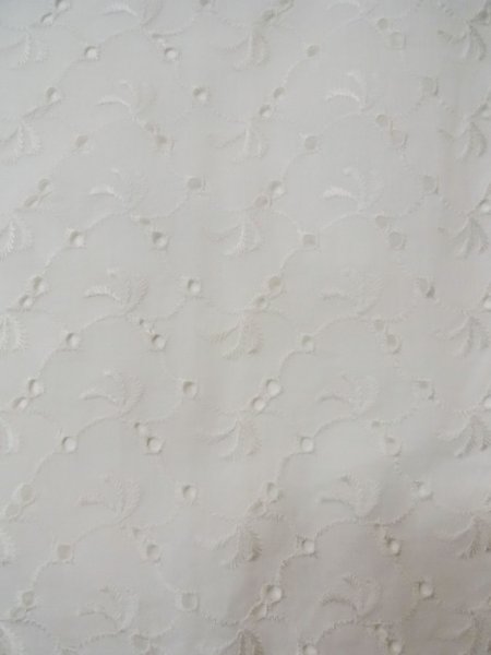 Photo5: L0406E Used Japanese women  Off White JUBAN undergarment / Linen. Abstract pattern   (Grade C) (5)