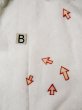 Photo13: L0406E Used Japanese women  Off White JUBAN undergarment / Linen. Abstract pattern   (Grade C) (13)