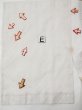 Photo16: L0406E Used Japanese women  Off White JUBAN undergarment / Linen. Abstract pattern   (Grade C) (16)