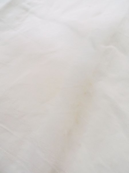 Photo8: L0406F Used Japanese women  Off White JUBAN undergarment / Linen.    (Grade C) (8)