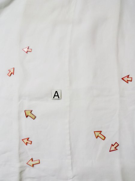 Photo12: L0406F Used Japanese women  Off White JUBAN undergarment / Linen.    (Grade C) (12)