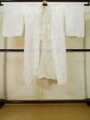 Photo1: L0406G Used Japanese women  Off White JUBAN undergarment / Linen.  There is a impression from use.  (Grade D) (1)