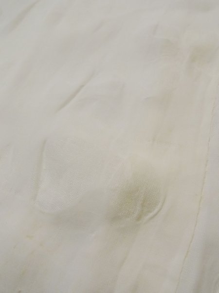 Photo8: L0406G Used Japanese women  Off White JUBAN undergarment / Linen.  There is a impression from use.  (Grade D) (8)