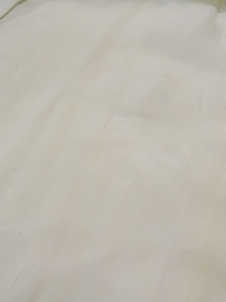 Photo9: L0406G Used Japanese women  Off White JUBAN undergarment / Linen.  There is a impression from use.  (Grade D) (9)