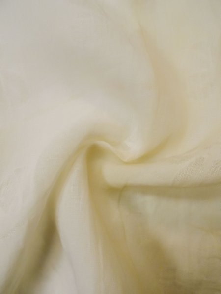 Photo12: L0406G Used Japanese women  Off White JUBAN undergarment / Linen.  There is a impression from use.  (Grade D) (12)