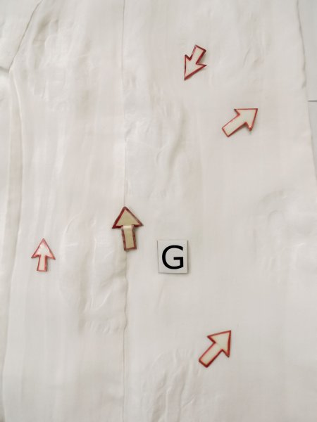 Photo20: L0406I Used Japanese women  Off White JUBAN undergarment / Linen.    (Grade D) (20)