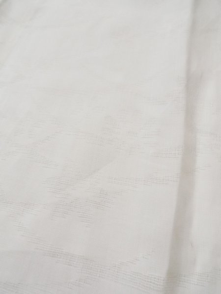 Photo8: L0406J Used Japanese women  Off White JUBAN undergarment / Synthetic.    (Grade C) (8)