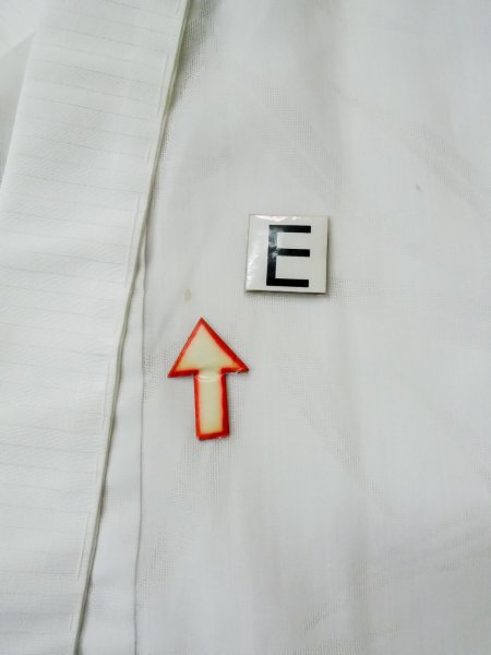 Photo17: L0406K Used Japanese women  Off White JUBAN undergarment / Synthetic.    (Grade D) (17)