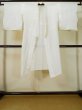 Photo1: L0406L Used Japanese women  Off White JUBAN undergarment / Linen.  There is a impression from use.  (Grade C) (1)