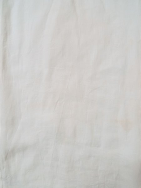 Photo4: L0406L Used Japanese women  Off White JUBAN undergarment / Linen.  There is a impression from use.  (Grade C) (4)