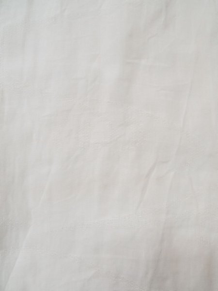 Photo5: L0406L Used Japanese women  Off White JUBAN undergarment / Linen.  There is a impression from use.  (Grade C) (5)