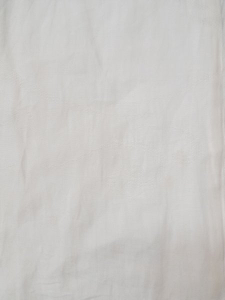 Photo6: L0406L Used Japanese women  Off White JUBAN undergarment / Linen.  There is a impression from use.  (Grade C) (6)